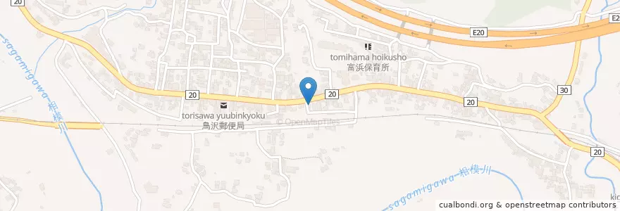Mapa de ubicacion de 山梨信用金庫 en Japan, Präfektur Yamanashi, 大月市.