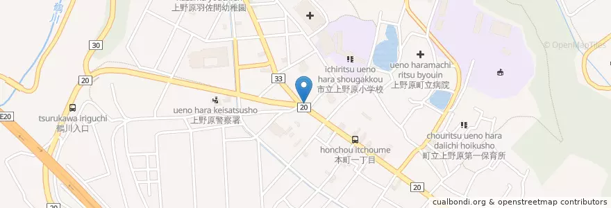 Mapa de ubicacion de なりたや en Japonya, 山梨県, 上野原市.