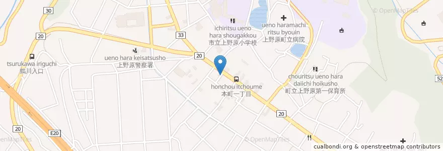 Mapa de ubicacion de 一徹ラーメン en Japão, 山梨県, 上野原市.