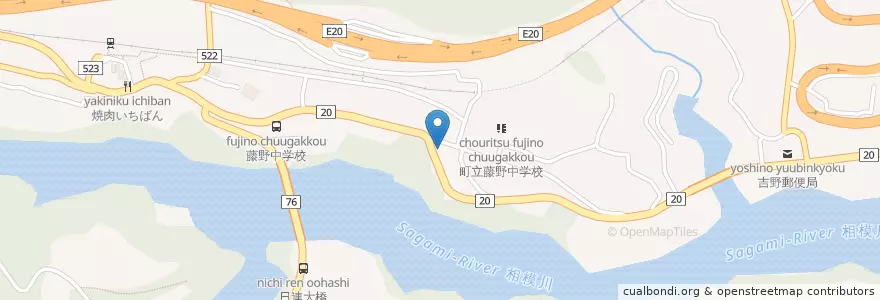 Mapa de ubicacion de エネオス en 日本, 神奈川県, 相模原市, 緑区.