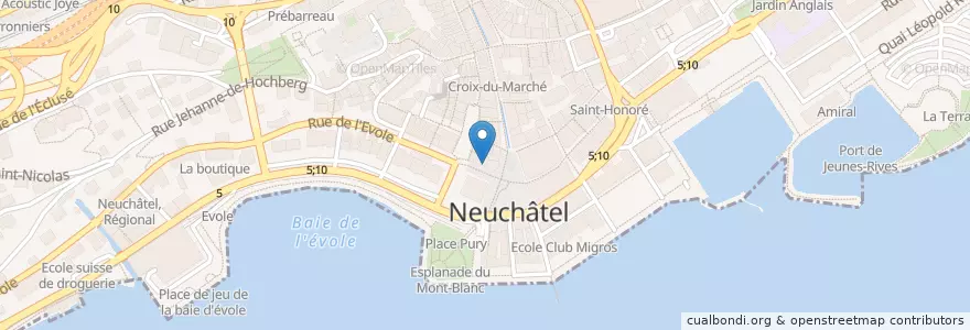 Mapa de ubicacion de Dolce Amaro en Schweiz/Suisse/Svizzera/Svizra, Neuchâtel, Lac De Neuchâtel (Ne), Neuchâtel.