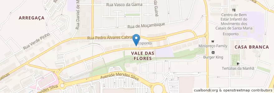 Mapa de ubicacion de Estação de Correios do Vale das Flores en Portekiz, Centro, Baixo Mondego, Coimbra, Coimbra, Santo António Dos Olivais.