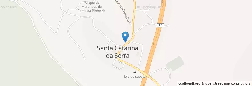 Mapa de ubicacion de Panibrites en Portekiz, Centro, Leiria, Pinhal Litoral, Leiria, Santa Catarina Da Serra E Chainça.