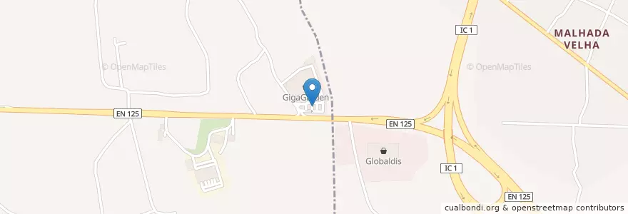 Mapa de ubicacion de GigaGarden en پرتغال, Algarve, Algarve, فارو, آلبوفیرا, Guia.