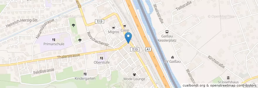 Mapa de ubicacion de Alte Post en Schweiz/Suisse/Svizzera/Svizra, Sankt Gallen, Wahlkreis Rheintal, Rheineck.