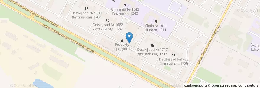 Mapa de ubicacion de Молочная кухня. Солнцево en Russie, District Fédéral Central, Moscou, Западный Административный Округ, Район Солнцево.