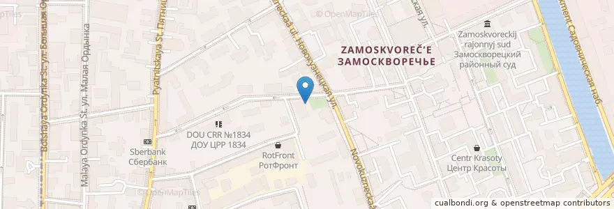 Mapa de ubicacion de Dada en Russia, Distretto Federale Centrale, Москва, Центральный Административный Округ, Район Замоскворечье.