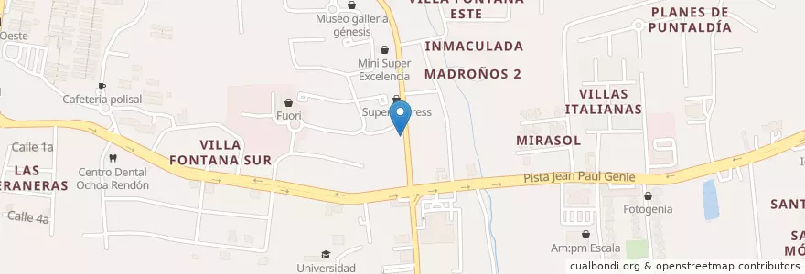 Mapa de ubicacion de Asados El Patio en Никарагуа, Departamento De Managua, Managua (Municipio).