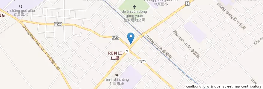 Mapa de ubicacion de 江媽媽香酥雞 en Taiwan, 臺灣省, Hualien, 吉安鄉.