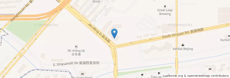 Mapa de ubicacion de 北京农商银行 en China, Peking, Hebei, 朝阳区 / Chaoyang.