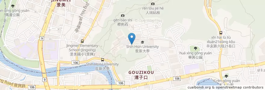 Mapa de ubicacion de 長青亭 en 臺灣, 新北市, 臺北市, 文山區.