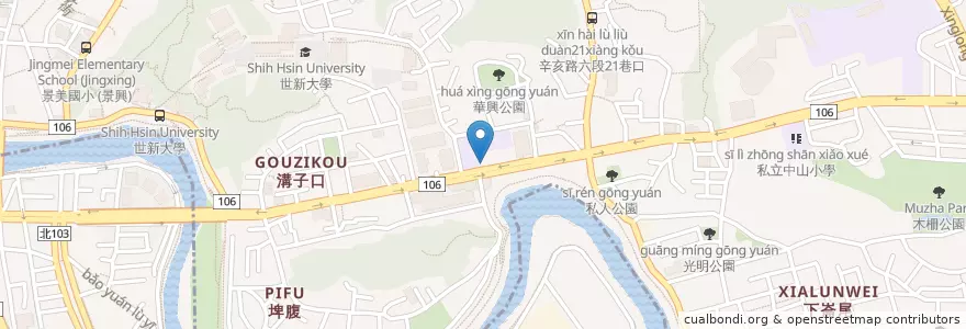 Mapa de ubicacion de 麥當勞 en Taiwan, 新北市, Taipei, 文山區.
