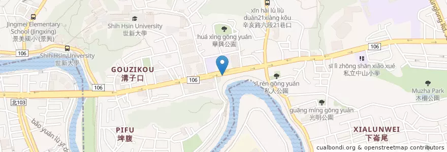 Mapa de ubicacion de 五花馬人文特味坊 en 台湾, 新北市, 台北市, 文山区.