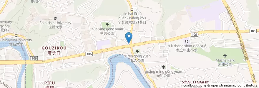 Mapa de ubicacion de 老娘米粉湯 en 台湾, 新北市, 台北市, 文山区.