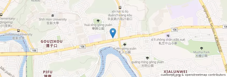 Mapa de ubicacion de 保平婦產科資訊處 en Taiwan, Neu-Taipeh, Taipeh, Wenshan.