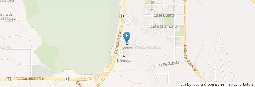 Mapa de ubicacion de Medco en Nikaragua, Departamento De Managua, Managua (Municipio).
