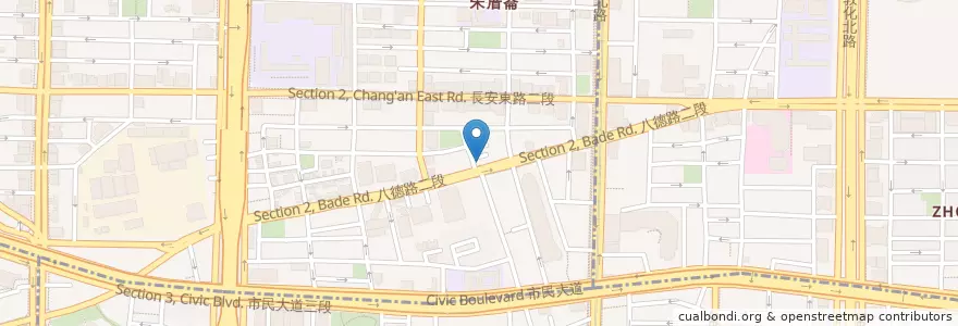Mapa de ubicacion de 王家麵館 en 臺灣, 新北市, 臺北市, 中山區.