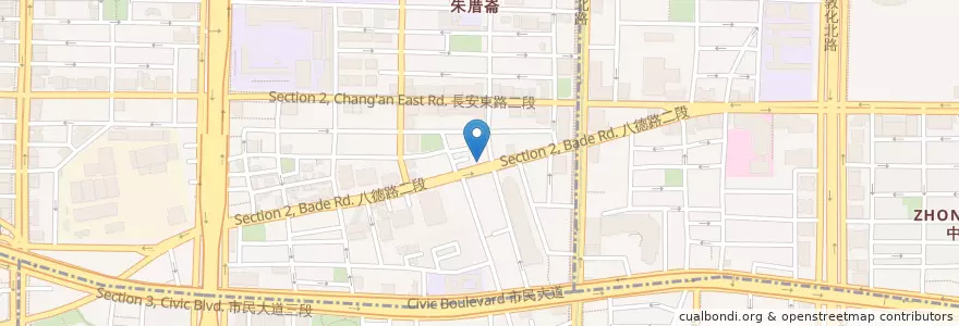 Mapa de ubicacion de 路易莎 en Taïwan, Nouveau Taipei, Taipei, District De Zhongshan.