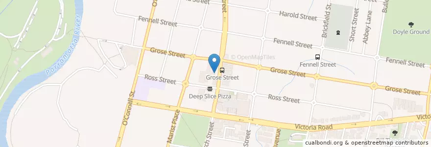 Mapa de ubicacion de Commonwealth Bank en Australia, Nuovo Galles Del Sud, Sydney, City Of Parramatta Council.
