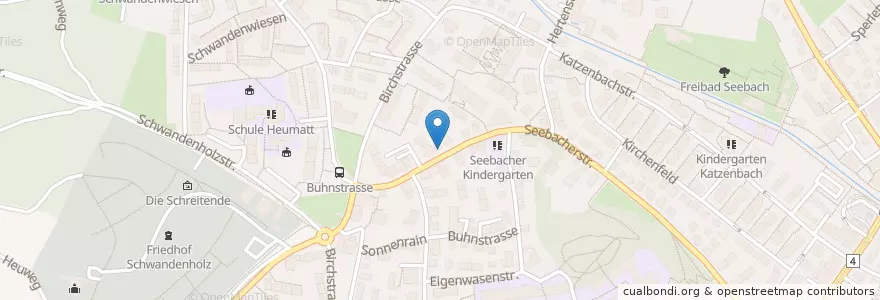 Mapa de ubicacion de Kleintierpraxis Seebach en سويسرا, زيورخ, Bezirk Zürich, Zürich.