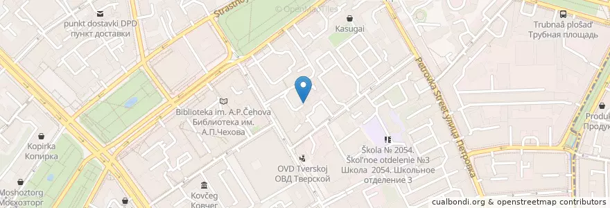 Mapa de ubicacion de Бали en Russia, Distretto Federale Centrale, Москва, Центральный Административный Округ, Тверской Район.