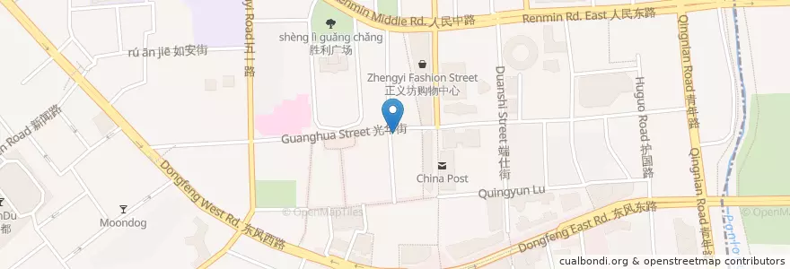 Mapa de ubicacion de 福林堂 en Cina, Yunnan, 昆明市, 五华区, 护国街道.