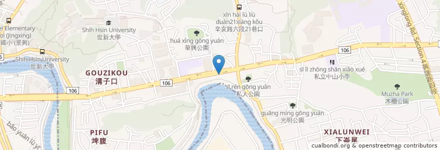 Mapa de ubicacion de 羹の原味 en تايوان, تايبيه الجديدة, تايبيه, 文山區.