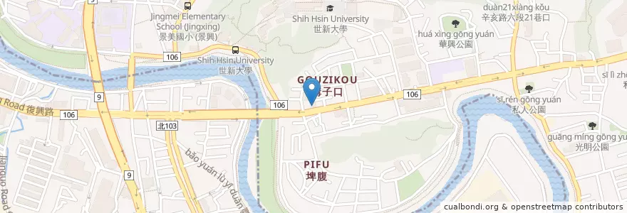 Mapa de ubicacion de 信和牙醫診所 en Тайвань, Новый Тайбэй, Тайбэй, 文山區, 新店區.