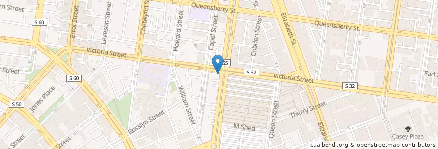 Mapa de ubicacion de Nando's en Australie, Victoria, City Of Melbourne.