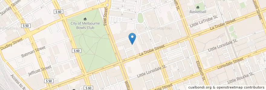 Mapa de ubicacion de Little Chef en Austrália, Victoria, City Of Melbourne.