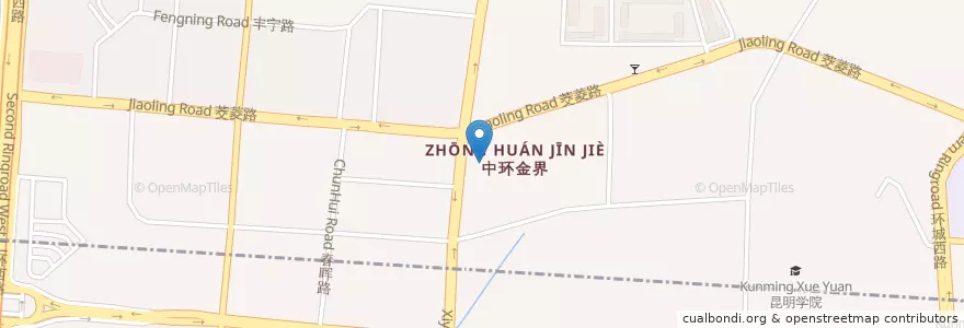 Mapa de ubicacion de 中国工商银行 en Chine, Yunnan, 昆明市, 五华区.