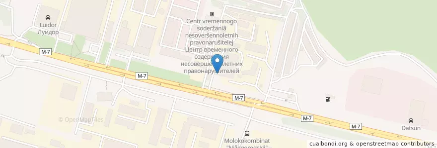 Mapa de ubicacion de Кафе en Russie, District Fédéral De La Volga, Oblast De Nijni Novgorod, Городской Округ Нижний Новгород.