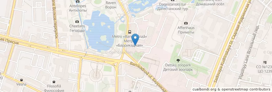 Mapa de ubicacion de Pokeville en Russia, Distretto Federale Centrale, Москва, Центральный Административный Округ, Пресненский Район.