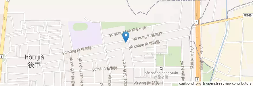Mapa de ubicacion de 台亞加油站 en Taïwan, Tainan, District Est.