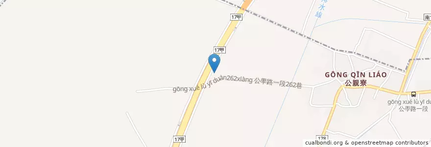Mapa de ubicacion de 台亞加油站 en Tayvan, 臺南市.