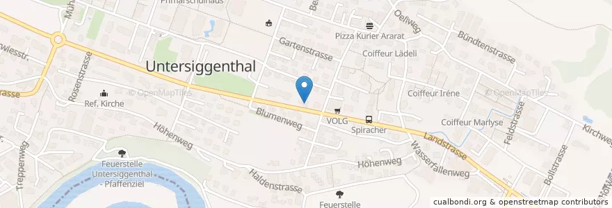 Mapa de ubicacion de Jensen's Food Lab en 스위스, Aargau, Bezirk Baden, Untersiggenthal.