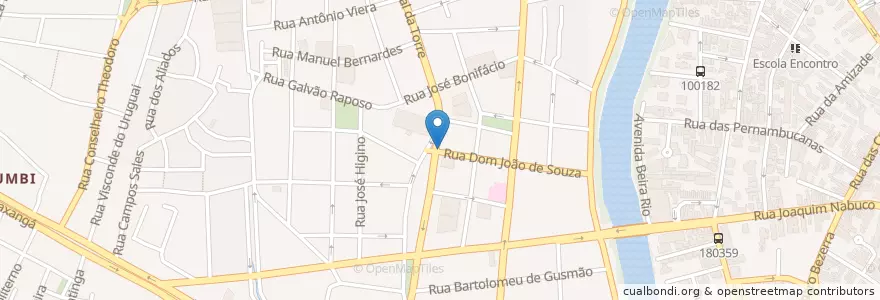 Mapa de ubicacion de Tom Marrom en Бразилия, Северо-Восточный Регион, Пернамбуку, Região Geográgica Imediata Do Recife, Região Geográfica Intermediária Do Recife, Região Metropolitana Do Recife, Ресифи.
