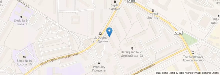 Mapa de ubicacion de Участковый пункт полиции №4 en Russia, Central Federal District, Moscow Oblast, Ramensky District, Zhukovsky.