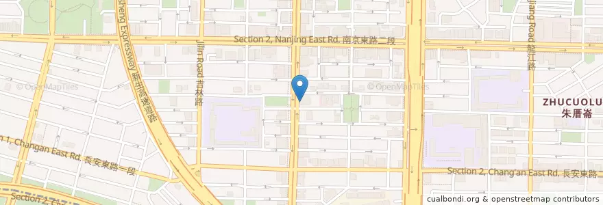 Mapa de ubicacion de 合作金庫商業銀行 en Tayvan, 新北市, Taipei, 中山區.