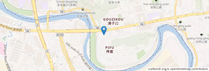 Mapa de ubicacion de 私立文山幼兒園 en تایوان, 新北市, تایپه, 文山區, 新店區.