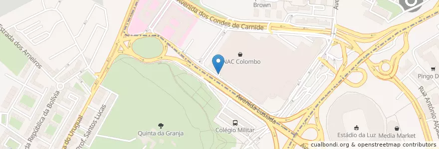 Mapa de ubicacion de Centro Comercial Colombo en Portugal, Área Metropolitana De Lisboa, Lisboa, Grande Lisboa, Lisboa.