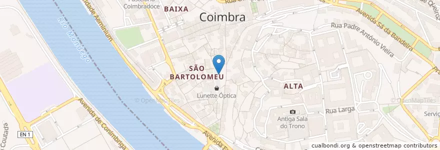 Mapa de ubicacion de Restaurante Praça Velha en پرتغال, Centro, Baixo Mondego, Coimbra, Coimbra, Sé Nova, Santa Cruz, Almedina E São Bartolomeu.