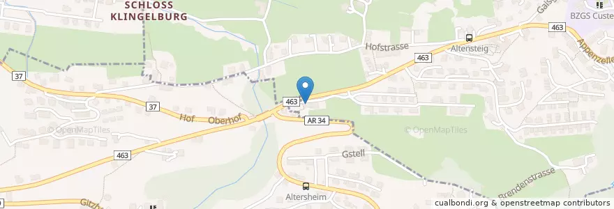 Mapa de ubicacion de Landhaus en Zwitserland, Sankt Gallen, Wahlkreis Rheintal.