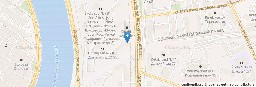 Mapa de ubicacion de Чайхона №1 en Россия, Центральный Федеральный Округ, Москва, Даниловский Район.
