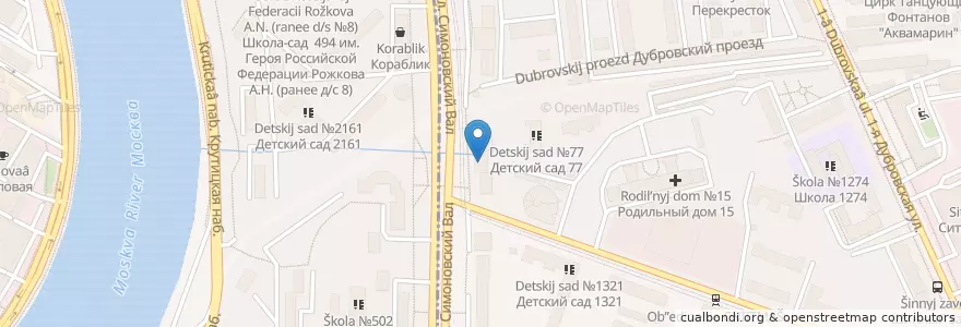 Mapa de ubicacion de Спорт-бар Торнадо en Rusia, Distrito Federal Central, Москва.