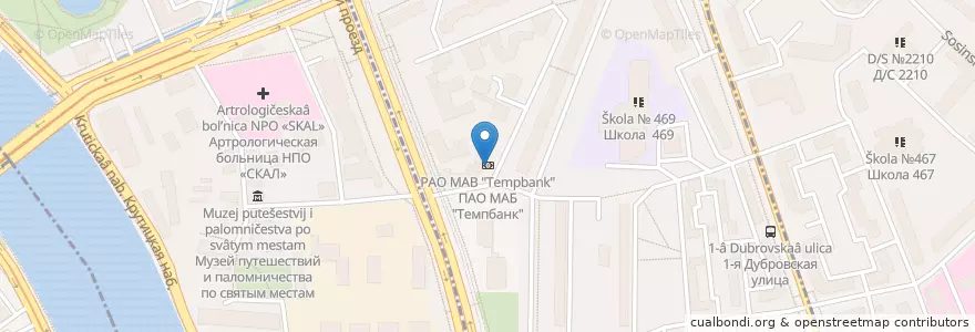 Mapa de ubicacion de ПАО МАБ "Темпбанк" en Rusland, Centraal Federaal District, Moskou, Центральный Административный Округ, Таганский Район.