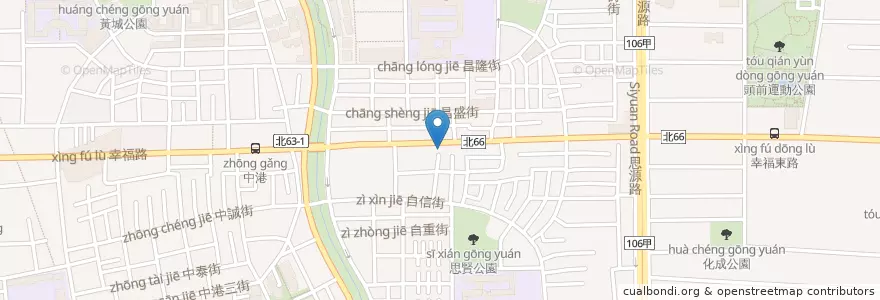 Mapa de ubicacion de 三媽臭臭鍋 en Тайвань, Новый Тайбэй, 新莊區.