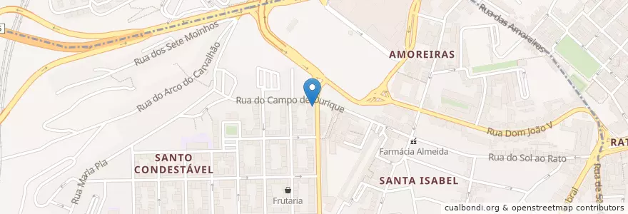 Mapa de ubicacion de Ja Fumega en Portogallo, Área Metropolitana De Lisboa, Lisbona, Grande Lisboa, Lisbona, Campo De Ourique.