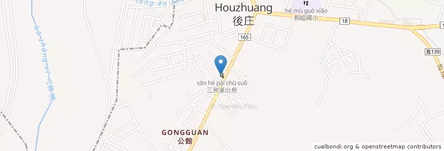 Mapa de ubicacion de 三和派出所 en Tayvan, 臺灣省, 嘉義縣, 中埔鄉.