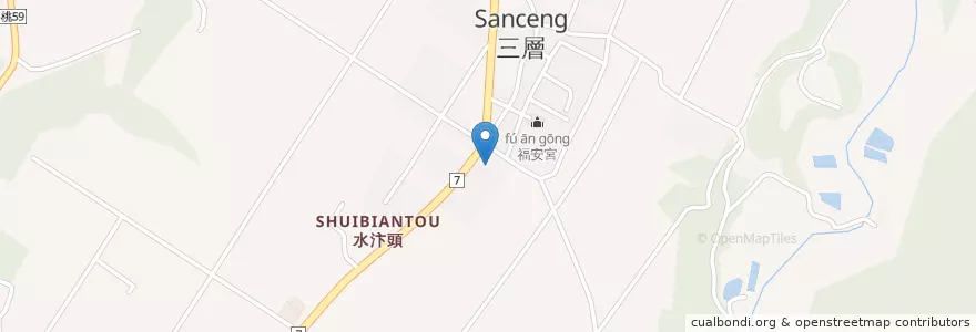 Mapa de ubicacion de 三層派出所 en 臺灣, 桃園市, 大溪區.